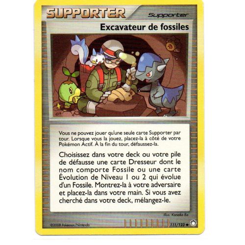 Carte Pokemon Excavateur De Fossiles 111/123 - Supporter - Diamant Et Perle Trésors Mystérieux 2008