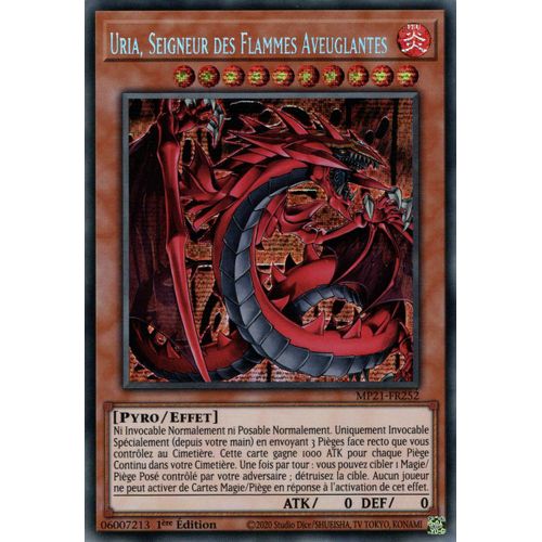 Uria, Seigneur Des Flammes Aveuglantes - Mp21-Fr252 En Prismatic Secret Rare - Yu-Gi-Oh !