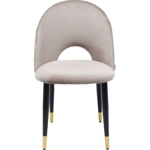 Chaise Iris Velours Beige Kare Design