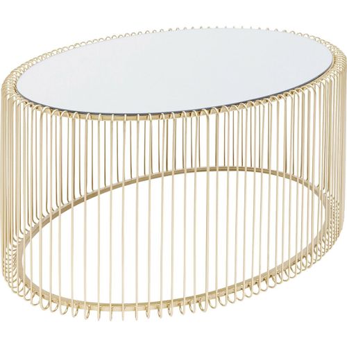 Table Basse Ovale Wire 60x90cm Laiton Kare Design