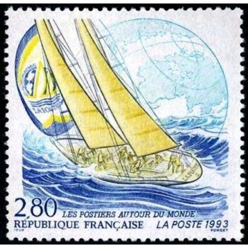 1 Timbre France 1993 Neuf- Les Postiers Autour Du Monde - Yt 2831