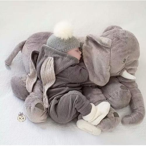 Peluche Éléphant Poupée Jouet Enfants Dormir Dos Coussin Mignon En Peluche Accompagner Bébé - 40cm