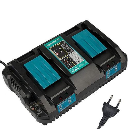 Nouveau remplacement 2 en 1 DC18RD Lithium-Ion Dual Port 14,4-18V 4.0A Outils Chargeur rapide de batterie pour Makita BL1830 BL1430 BL1815 BL1415 BL1840 BL1850 BL1440 BL1450