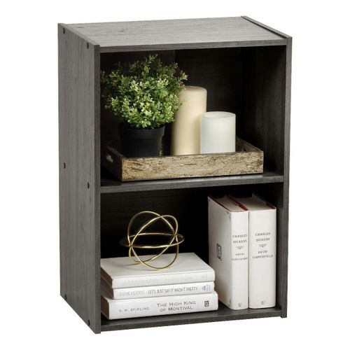 Iris Ohyama, Armoire De Rangement En Bois Avec Étagères, Modulable,Bureau, Salon, Chambre - Cx-4 , L125.7 X P29.8 X H5.5 Cm, Chêne Blanc