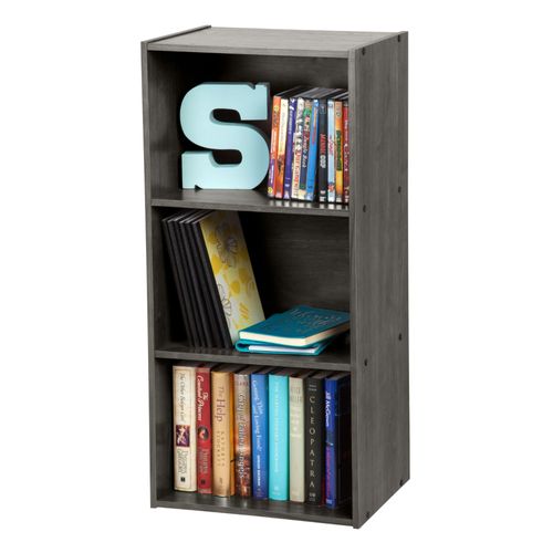 Iris Ohyama, Armoire En Bois Avec Étagères, Modulable,Bureau, Salon, Chambre - Cx-23c, L89.2 X P30.2 X H10.2 Cm, Chêne Blanc