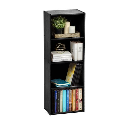 Iris Ohyama, Cube de rangement en bois, Bureau, Salon - WOS-4, L 69 x P 26,5 x H 75,8 cm, Brun Clair