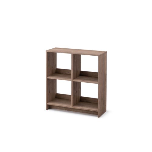 Iris Ohyama, Cube de rangement en bois, Bureau, Salon - WOS-6, L 69 x P 26,5 x H 109,4 cm, Chêne Noir