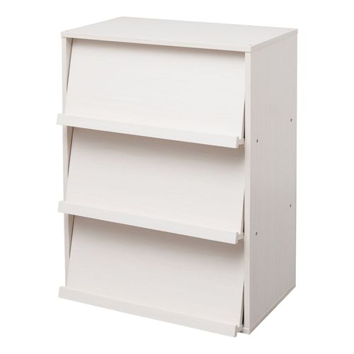 Iris Ohyama, Meuble De Rangement Avec Tiroirs, Style Industriel, Bureau, Salon, Chambre - Mdb-2d, L 36,6 X P 29 X H 49,4 Cm, Chêne Blanc