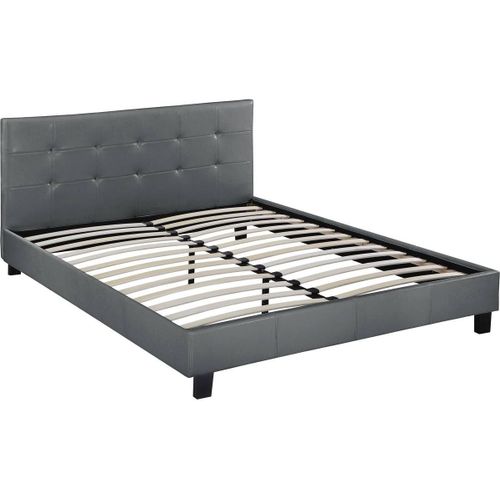 Lit Julia - 160 X 200 - Gris Clair