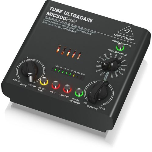 Behringer Tube Ultragain Mic500USB interface audio