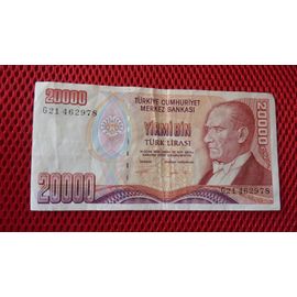 Turquie = Billet De Banque De 20000 Lire Lirasi Année 1970, N° G21462978