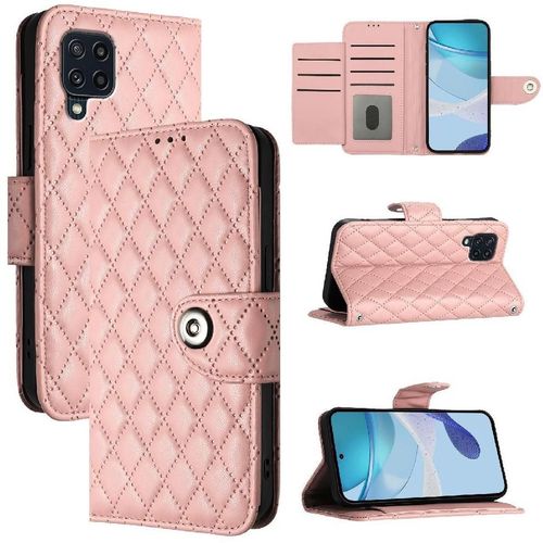 Étui Pour Samsung Galaxy M32 4g/M22 4g Portefeuille Couverture Bande De Poignet Protection Élégante Antichoc Titulaire De La Carte - Couleur Orange