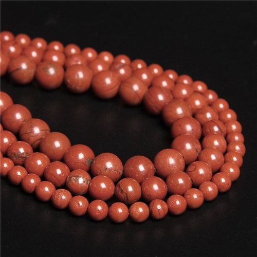 Collier Et Bracelet En Jaspe Rouge Véritable Ab +, Perles Rondes En Vrac De 6, 8 Et 10mm, 15.5 Pouces, Vente En Gros