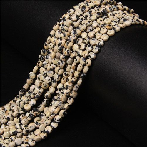 Jaspe De Dalation En Pierre Naturelle, Perles Rondes Et Plates À Facettes De 15 Pouces, Taille Au Choix De 4 À 6mm, Pour La Fabrication De Bijoux, Bracelet Et Collier, Bricolage