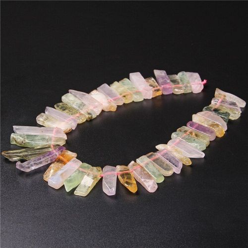Perles De Pendentif En Cristal Rose, Déesse, Quartz Mixte, Pierre D'énergie De Guérison, Pour La Fabrication De Bijoux, Pendentifs De Collier, Accessoires De Bricolage