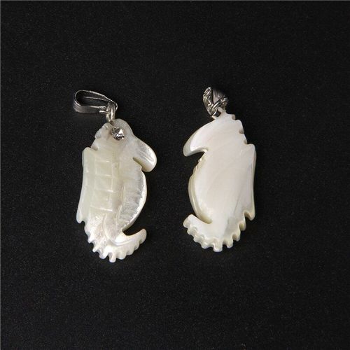 Boucles D'oreilles En Coquillage Naturel Pour Filles, Femmes Et Enfants, Pendentif En Nacre, Joli Bijou, 23x12.5mm