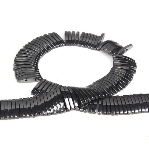 Perles Naturelles En Hématite Noire, Deux Trous, Rectangle, Perles Carrées, Pour La Fabrication De Bijoux, Cadeau, Bricolage, Bracelets Pour Hommes