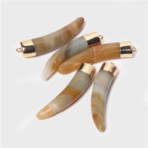 Colliers En Pierre Ivoire Pour Femmes, 1 Pièce, Couleur Bleue, Amazonite, Accessoires De Bijouterie, 55x13mm, 2021