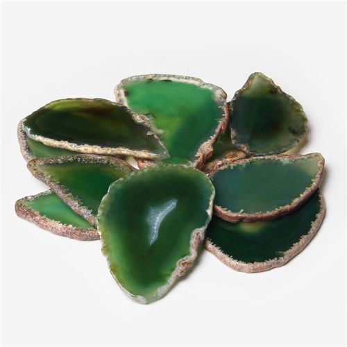 Pendentifs À Breloques En Onyx Naturel, Sans Trou, Tranche Multicolore De Forme Irrégulière, Pierre D'agat Cristal, Quartz Pour Bijoux, Dessous De Verre De Décoration Pour La Maison