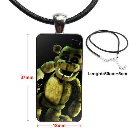 Collier Noir Pour Hommes Et Femmes, Chaîne Longue Avec Rectangle, Bijoux