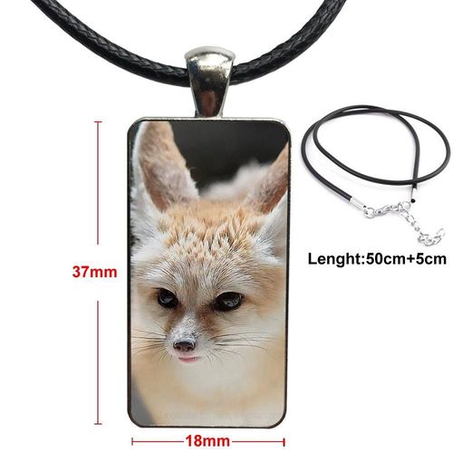 Pendentif De Fête Unisexe, En Verre, Renard, Galaxie, En Acier Plaqué, Bijoux Pour Femmes