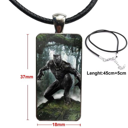 Bijoux De Marque En Acier Inoxydable, Collier Tendance, Pendentifs En Verre, Panthère Noire, Cadeau Unisexe