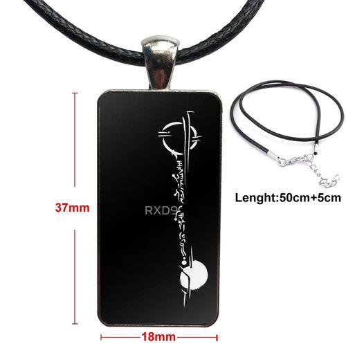 Pendentif Galaxie En Verre Pour Femmes, Cadeau Unisexe, Collier En Acier Plaqué, Bijoux Lexa Tatouage, Noir, 100