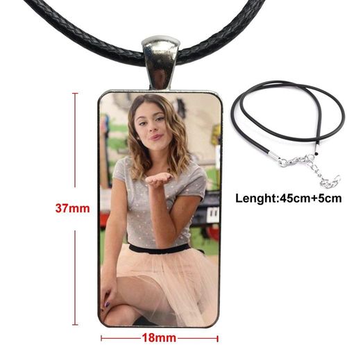 Collier De Pied De Biche Violet Martina Pour Femmes Et Enfants, Longue Chaîne Rectangulaire, À La Mode