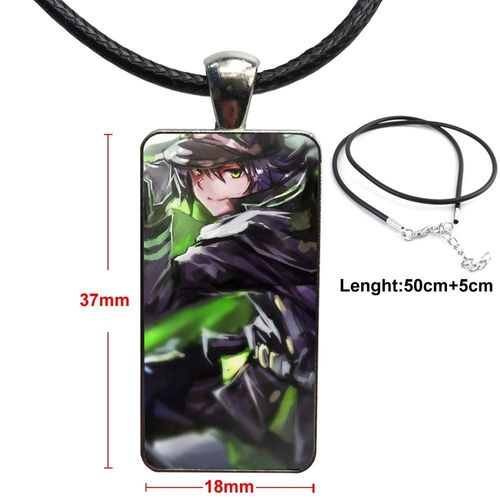 Pendentif De Fête En Verre Pour Hommes Et Femmes, Collier De Galaxie En Acier Plaqué, Bijoux Japonais Anime Seraph Of The End