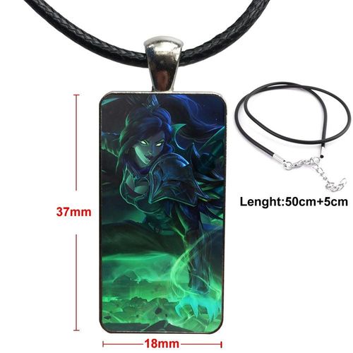 Bijoux Vintage En Acier Plaqué, Ras Du Cou Avec Cabochon En Verre, Long Pendentif Rectangulaire Pour Femmes Et Filles