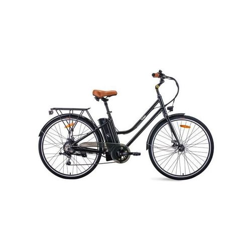 Vélo Électrique 28" Velair - Shimano 7 Vitesses - Freins A Disques - Autonomie 50 Km - Cadre Aluminium - Noir