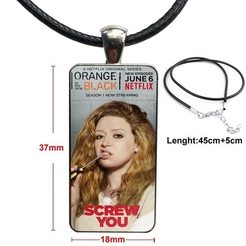 Pendentif En Verre Pour Femme Et Enfant, Collier En Acier Plaqué, Couleur Orange, Nouveauté 2019