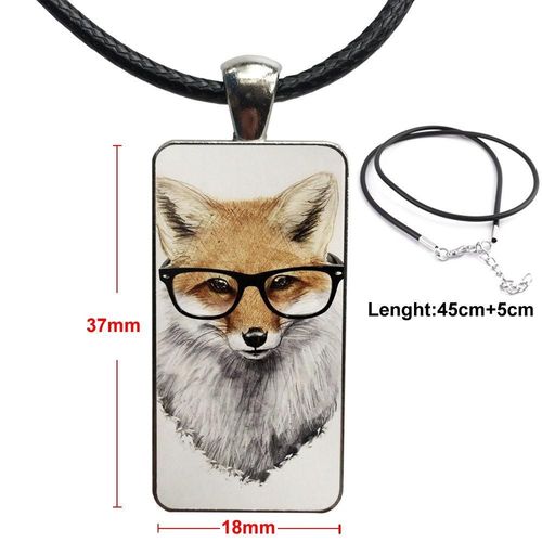Collier Avec Lunettes, Mobile, Pour Enfant, Cabochon En Verre, Pendentif, Pour Femme, En Acier Inoxydable Plaqué, Bijoux De Déclaration