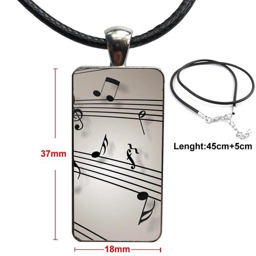 Bijoux Vintage Unisexe, Bijoux En Acier Inoxydable Plaqué Avec Cabochon En Verre, Ras Du Cou, Long Pendentif Rectangulaire