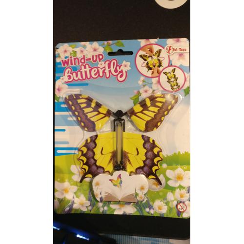 1 Piécemagic Flying Butterfly Rubber Band Powered Butterfly Wind Up