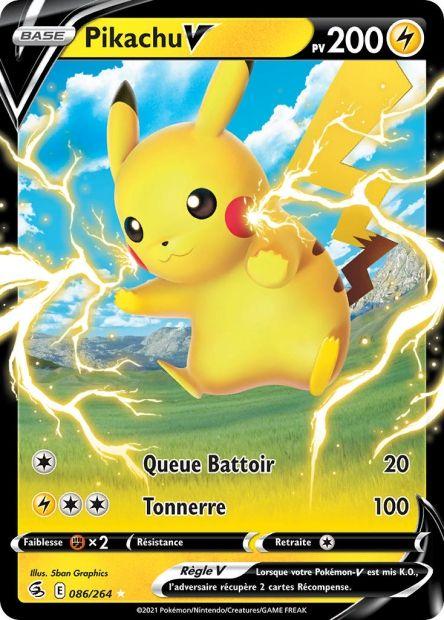 Carte pokemon - Pikachu V - 086/264 - Ultra-Rare - épée et