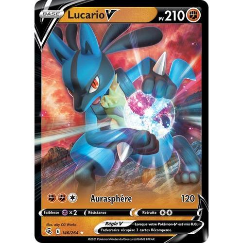 Carte Pokemon - Lucario V - 146/264 - Ultra-Rare - Épée Et Bouclier 8 - Poing De Fusion - V.F