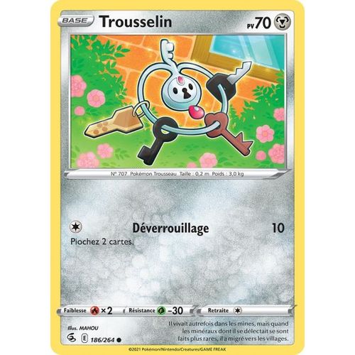 Carte Pokemon - Trousselin - 186/264 - Épée Et Bouclier 8 - Poing De Fusion