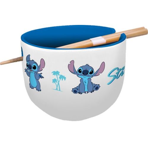Stitch - Bol À Ramen Avec Baguette - 450 Ml