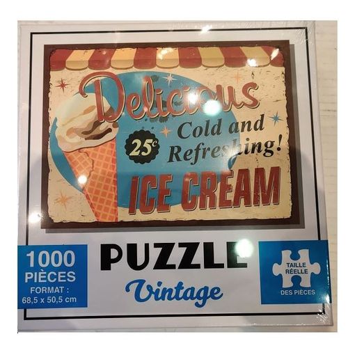 Puzzles 1000 Pieces 68.5x50.50 Cm Delicious Ice Cream Vintage