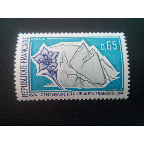 Timbre France Yt 1788 Centenaire Du Club Alpin Français 1974 ( 051105 )