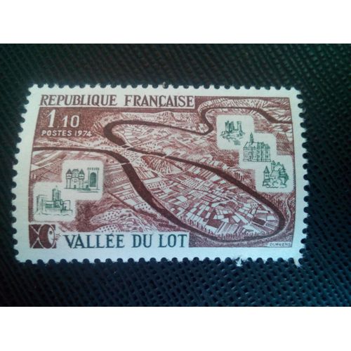 Timbre France Yt 1807 La Vallée Du Lot 1974 ( 051105 )