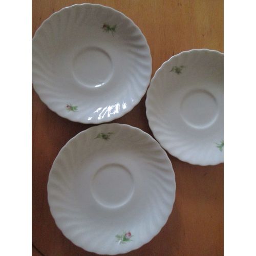 Lot De 3 Soucoupes À Café 14 Cm Petites Roses