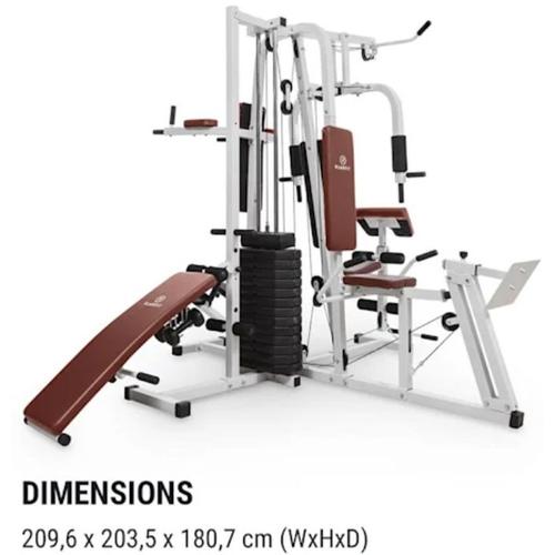 Station Musculation "Klarfit Ultimate Gym 9000" Haut Gamme 7 Stations En 1 (Sur 4 Postes De Travail)