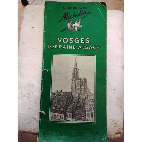 Carte Michelin Vosges Lorraine Alsace 1956