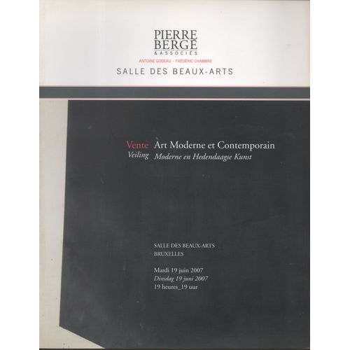 Art Moderne Et Contemporain - Moderne En Hedendaagse Kunst - [Boudin - Gruber - Valadon - Goerg - Buffet - Makovwski - Bores - Plattner - Labisse - Delvaux - Plattner - Marquet - Spilliaert ...