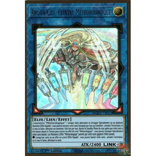 Yugioh ! Mged-Fr033 Gold Rare Premium Arc-En-Ciel, Peintre Météorologique