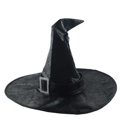 Envoie De France Chapeau Sorcière Pu Haut Forme Magie Noir Marron Rétro Vintage Mixte