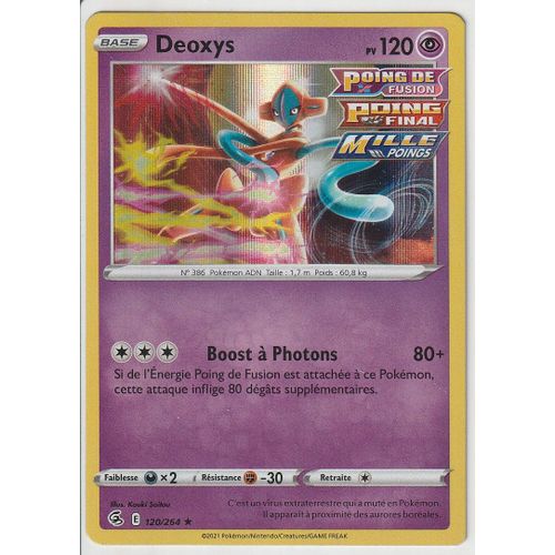 Carte Pokemon - Deoxys - 120/264 - Holo-Rare - Épée Et Bouclier 8 - Poing De Fusion - V.F