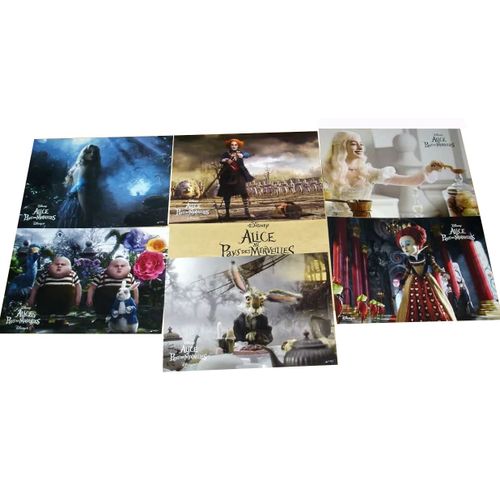 Alice Au Pays Des Merveilles: Jeu De 6 Photos D'exploitation Cinématographique - Format 20x28,5 Cm - De Tim Burton Avec Johnny Depp, Mia Wasikowska, Helena Bonham Carter, Anne Hathaway - Disney 2010